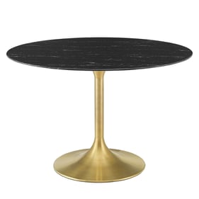 Modway Furniture Lippa Gold Black Marble 47 Inch Dining Table