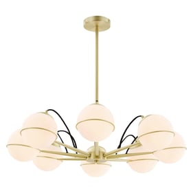 Modway Furniture Hanna Opal Gold 8 Light Chandelier