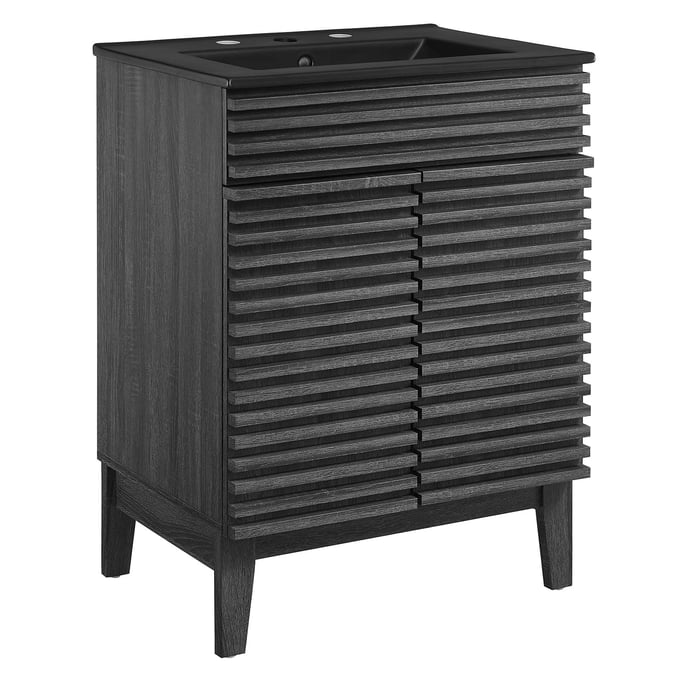 Modway Furniture Render Charcoal Black 24 Inch Bathroom Vanity EEI-5350-CHA-BLK