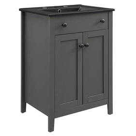 Modway Furniture Nantucket Gray Black Bathroom Vanity