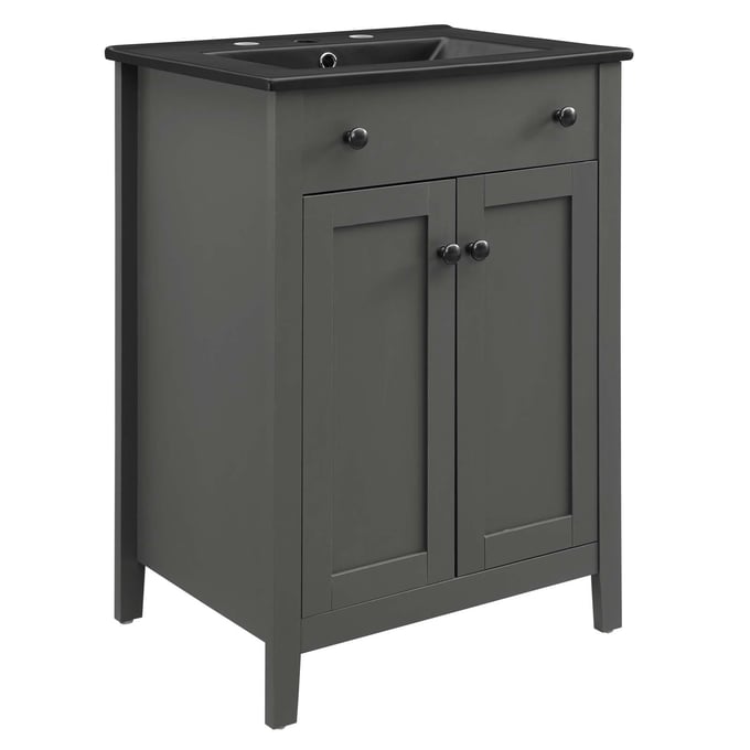 Modway Furniture Nantucket Gray Black Bathroom Vanity EEI-5354-GRY-BLK