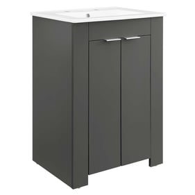 Modway Furniture Maybelle Gray White 24 Inch Bathroom Vanity