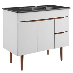 Modway Furniture Harvest Gray Black 36 Inch Bathroom Vanity