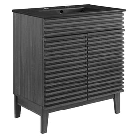 Modway Furniture Render Charcoal Black 30 Inch Bathroom Vanity