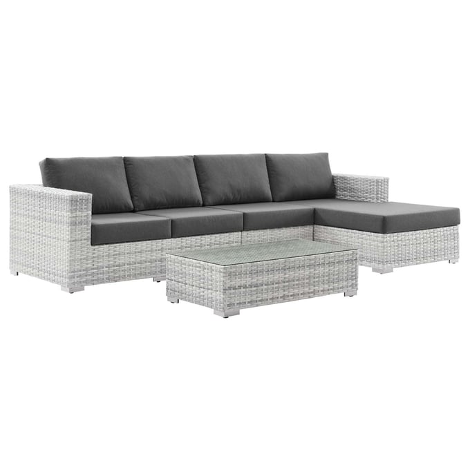 Modway Furniture Convene 4pc Outdoor Patio Sectional Sets EEI-5445-LGR-SET-VAR