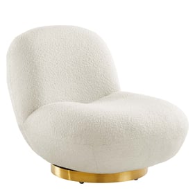 Modway Furniture Kindred Gold Ivory Swivel Chair