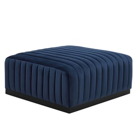 Modway Furniture Conjure Black Midnight Blue Ottoman