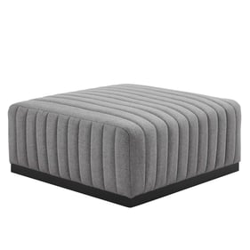 Modway Furniture Conjure Black Light Gray Ottoman