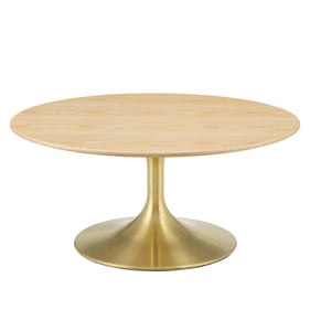 Modway Furniture Lippa Gold Natural 36 Inch Coffee Table