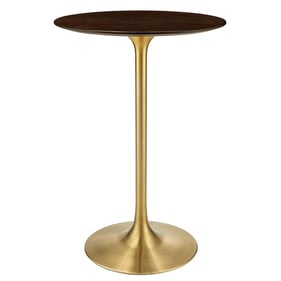 Modway Furniture Lippa Gold Cherry Walnut 28 Inch Bar Table