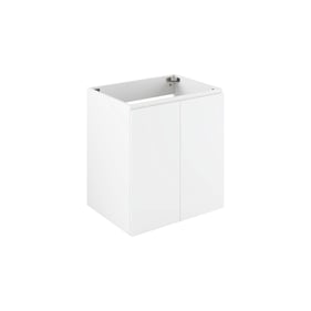 Modway Furniture Vitality White 24 Inch Wall Mount Bathroom Vanity