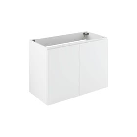 Modway Furniture Vitality White 36 Inch Wall Mount Bathroom Vanity