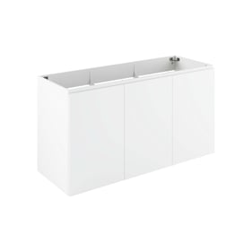 Modway Furniture Vitality White 48 Inch Wall Mount Bathroom Vanity