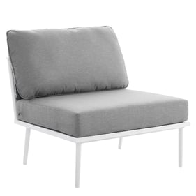 Modway Furniture Stance White Gray Outdoor Patio Armless Chair