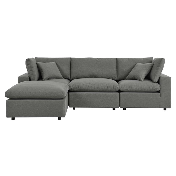 Modway Furniture Commix Charcoal 4pc Outdoor Patio Sectional Sofa EEI-5580-CHA