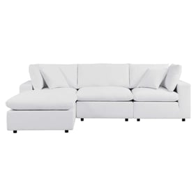 Modway Furniture Commix White Sunbrella 4pc Outdoor Patio Sectional Sofa