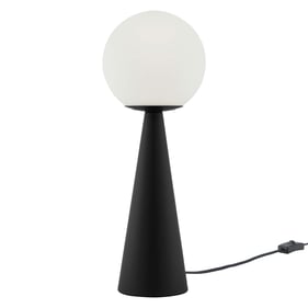 Modway Furniture Apex White Black Glass Table Lamp