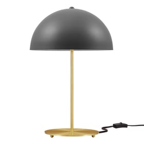 Modway Furniture Ideal Gray Satin Brass Table Lamp