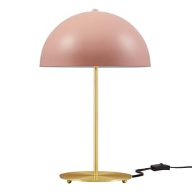 Modway Furniture Ideal Pink Satin Brass Table Lamp