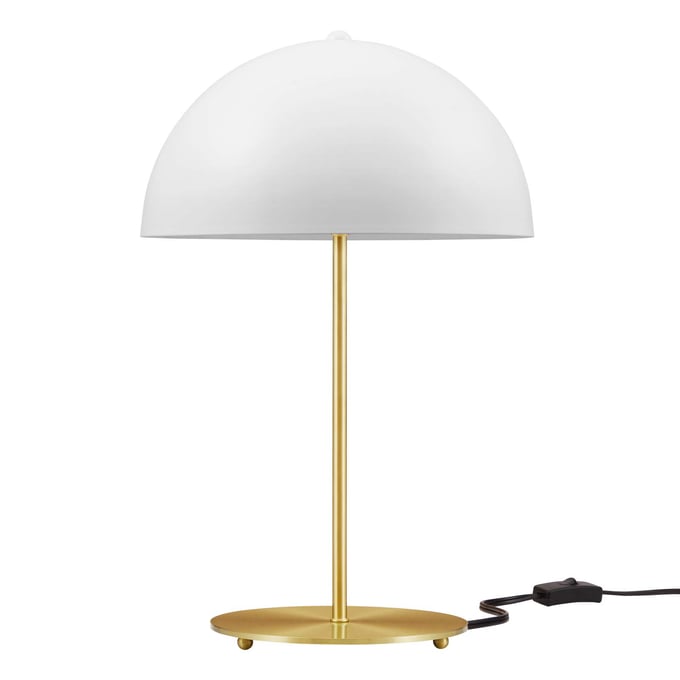 Modway Furniture Ideal White Satin Brass Table Lamp EEI-5629-WHI-SBR