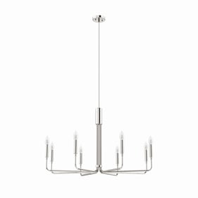 Modway Furniture Rekindle Polished Nickel 8 Light Chandelier