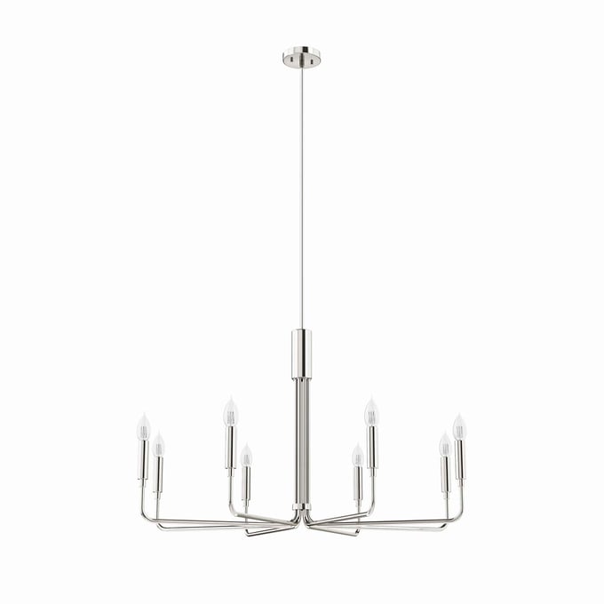 Modway Furniture Rekindle Polished Nickel 8 Light Chandelier EEI-5636-PON