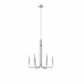 Modway Furniture Rekindle Polished Nickel 6 Light Chandelier