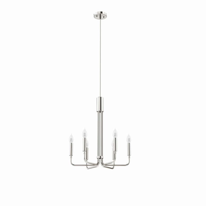 Modway Furniture Rekindle Polished Nickel 6 Light Chandelier EEI-5637-PON