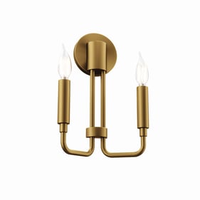 Modway Furniture Rekindle Satin Brass 2 Light Wall Sconce