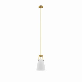 Modway Furniture Aspire White Satin Brass Pendant Light