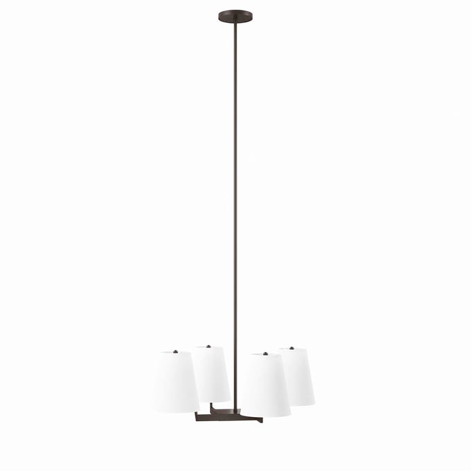 Modway Furniture Mercer White Bronze 4 Light Pendant Light EEI-5640-WHI-BRZ