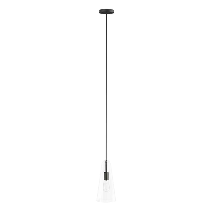 Modway Furniture Beacon Clear Black 1 Light Pendant Light EEI-5644-CLR-BLK