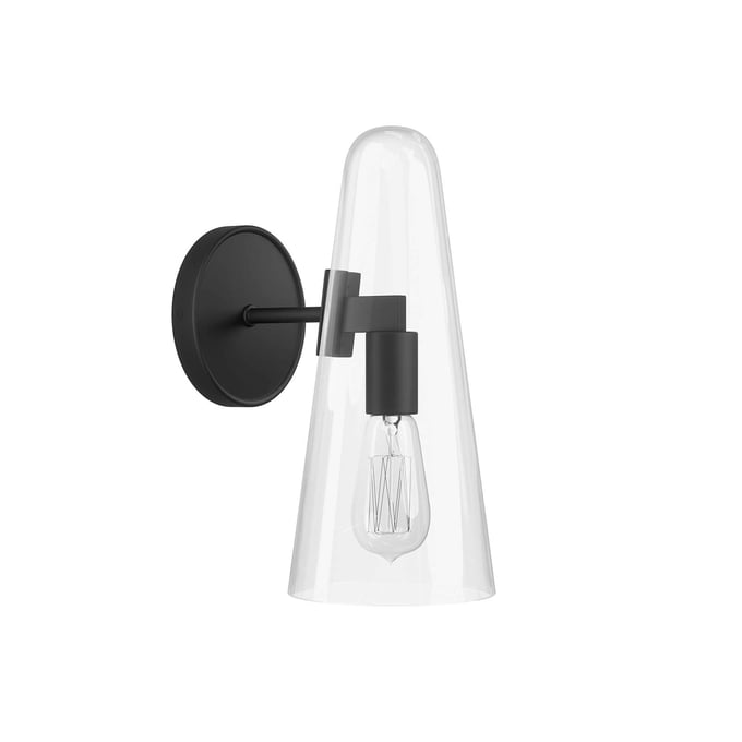 Modway Furniture Beacon Clear Black 1 Light Wall Sconce EEI-5645-CLR-BLK