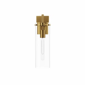 Modway Furniture Skylark Clear Satin Brass Wall Sconce