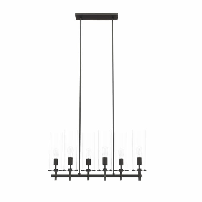 Modway Furniture Skylark Black 6 Light Chandelier EEI-5651-CLR-BLK