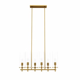 Modway Furniture Skylark Satin Brass 6 Light Chandelier