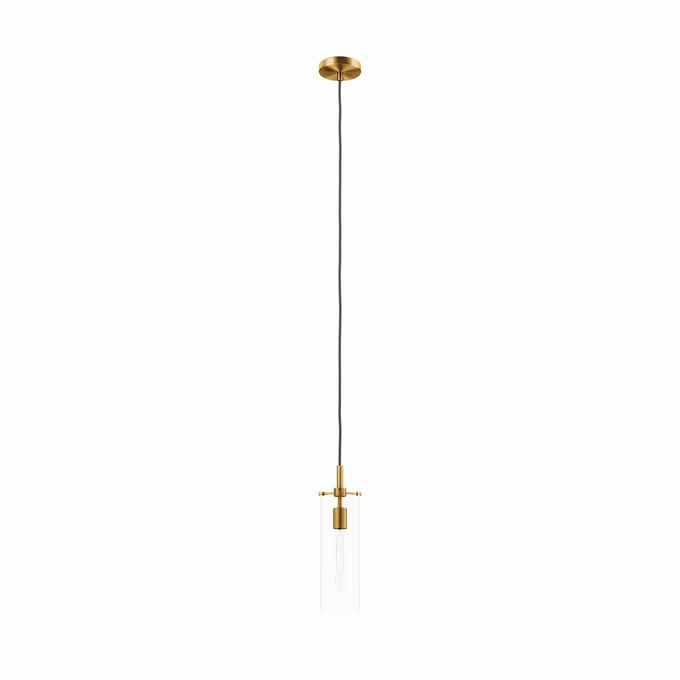 Modway Furniture Skylark Satin Brass Pendant Light EEI-5652-CLR-SBR