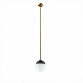 Modway Furniture Stellar Opal Satin Brass 1 Light Pendant Light