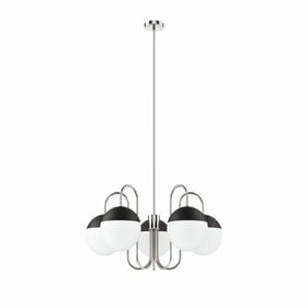 Modway Furniture Stellar Opal Polished Nickel 5 Light Chandelier