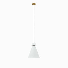 Modway Furniture Starlight White Satin Brass 1 Light Pendant Light