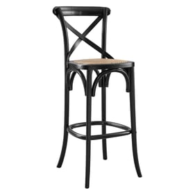 Modway Furniture Gear Black Wood Bar Stool