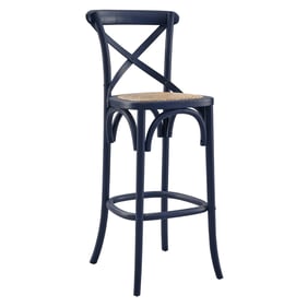 Modway Furniture Gear Midnight Blue Wood Bar Stool