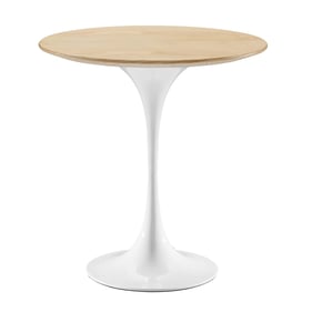 Modway Furniture Lippa White Natural 20 Inch Round Side Table