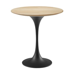 Modway Furniture Lippa Black Natural 20 Inch Round Side Table