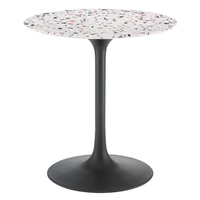 Modway Furniture Lippa Black White 28 Inch Round Terrazzo Dining Table