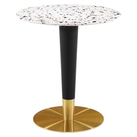 Modway Furniture Zinque Gold White 28 Inch Round Dining Table