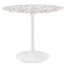 Modway Furniture Lippa White 36 Inch Round Terrazzo Dining Table