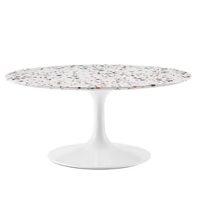 Modway Furniture Lippa White 36 Inch Round Terrazzo Coffee Table