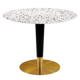 Modway Furniture Zinque Gold White 40 Inch Round Dining Table