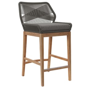 Modway Furniture Wellspring Gray Graphite Outdoor Patio Bar Stool